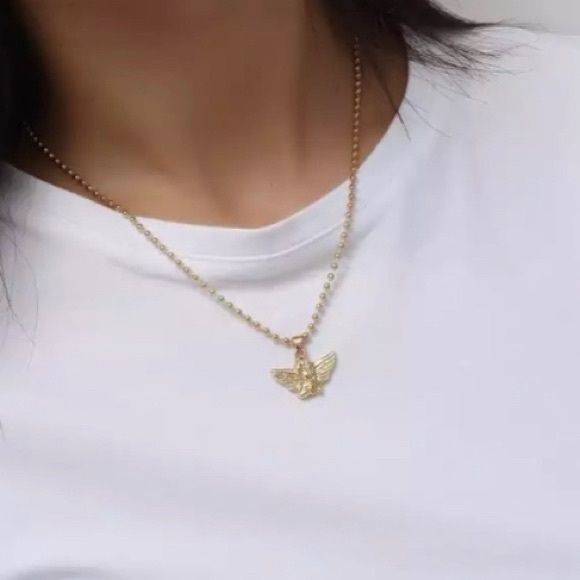 LAST ONE!  gold angel necklace ✰ - Picture 2 of 4